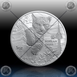1oz JUŽNA KOREJA 1 CLAY 2020 ( KOREAN TIGER ) UNC